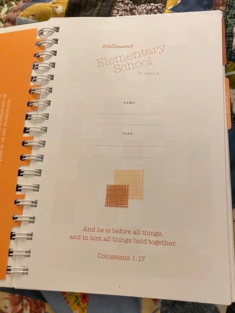 Not Consumed Elementary School Planner Unused Notebook Schedule Diary Undated